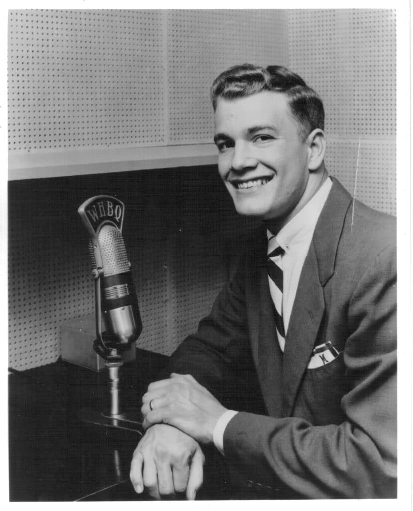 Wink at the microphone of station WHBQ